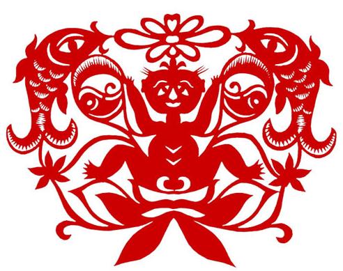 民间娃娃剪纸欣赏