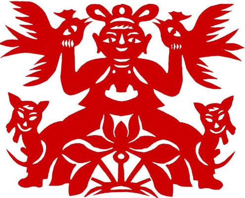 民间娃娃剪纸欣赏