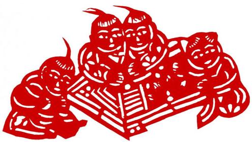 民间娃娃剪纸欣赏