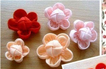 贺卡装饰品布艺小花朵