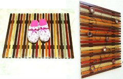 手工diy简易木质板条垫和艺术墙
