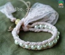DIY创意手工diy大度蕾丝珍珠手链教你【图】
