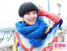 女学生锅盖头发型图片 齐刘海搭配更显可爱