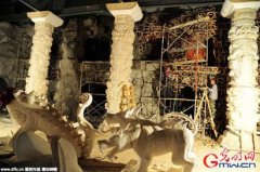 旷世奇葩：山寨狮身人面像内藏多尊佛像鬼怪(图)