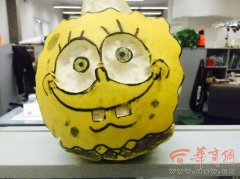 柚子变身派大星海绵宝宝 萌翻朋友圈