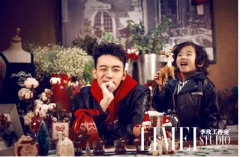 北京婚纱摄影:李玫工作室携手＂陈希郡和张艺瀚＂打造的圣诞主题写真被曝光