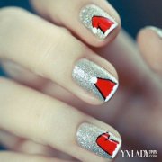 【图】可爱的美甲圣诞帽图片欣赏 教你如何美甲又不伤指甲