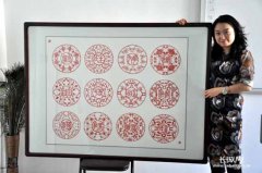 秦皇岛教师创作剪纸作品 弘扬社会主义核心价值观