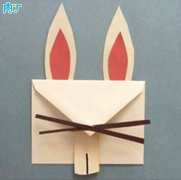 可爱的兔耳朵新年贺卡手工制作教程图解◆肉丁儿童网