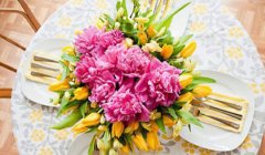 利用大碗手工diy插花家居装饰摆设