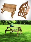  方便的长椅与长桌