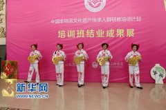 山东举办非遗传承人群培训班结业作品展示