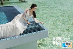 秦岚唯美婚纱大片 裹蕾丝鱼尾裙舞动娇美身姿