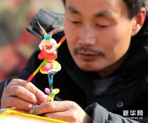 山东郯城面塑猴俏销年集市场