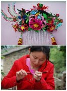 女子迷上英山缠花 辞去外企高薪工作回乡致富