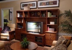 2015电视背景墙装修效果图 告别客厅空荡荡