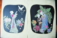 大师5个月剪出“彩色美女”每幅有十几种颜色(图)