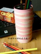 [旧物改造]用旧胶皮手套DIY笔筒