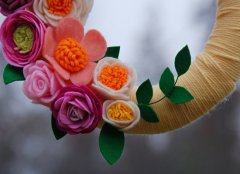 DIY手作新年花环“花好月圆”