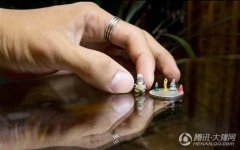 河南新乡80后艺人痴迷面塑 1元硬币上捏18罗汉[图]