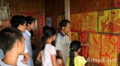 贵州侗族汉子剪纸庆祝抗战胜利70周年