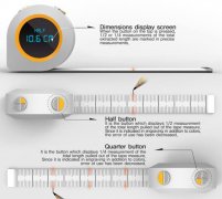 设计师利器 创意的Half & Quarter卷尺