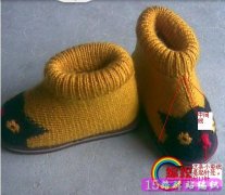 手工婴儿毛线鞋图解