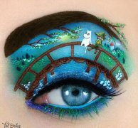 国外艺术家眼睑上绘出童话世界(组图)
