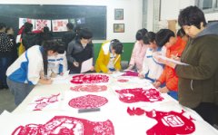 武清王庆坨镇初级中学举办中学生校园剪纸比赛