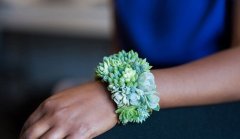 美设计师用植物制作首饰 一边戴一边长