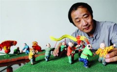 泥人彩绘《童趣》10场景60个泥人再现传统游戏