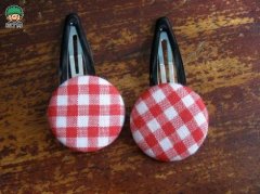 扣子也疯狂 可爱的包扣发卡手工创意教程