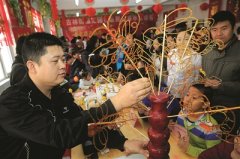 天津滨海新区古林街福汇园社区“非遗”表演庆小年