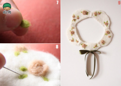 DIY羊毛毡假领子,超萌假领子制作教程图解