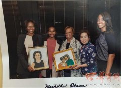 美“第一夫人”给剪纸陕北艺人寄签名照（组图）