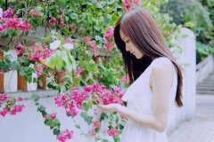 唯美的侧脸女生图片 长发飘飘 一张侧脸