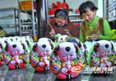 贺岁版“阿福阿喜”泥塑问世萌翻无锡市民