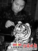 30斤面捏出一只大老虎（图）