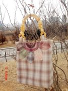 铅球大力士爱好挺淑女 精美手工布包出自她手(图)