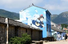 墙体创意涂鸦“添趣”美丽乡村