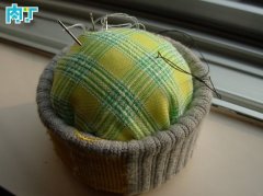 用铁皮罐头盒制作温馨布艺小针插手工教程╭★肉丁网