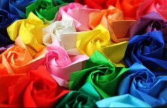 50种纸玫瑰折法之餐巾纸玫瑰花