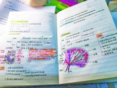 高校美女学霸“逆天”笔记走红