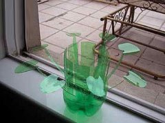 废旧塑料瓶手工制作：漂亮的花篮