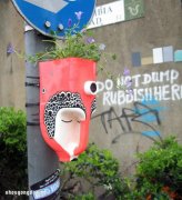 牛奶瓶塑料瓶废物利用手工制作可爱城市花盆