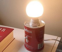易拉罐手工制作大全：用易拉罐DIY台灯