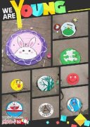 石家庄大学生“井盖涂鸦” “七彩井盖”引围观