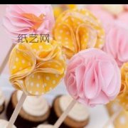 布艺教程布艺铁丝花朵DIY制作教程