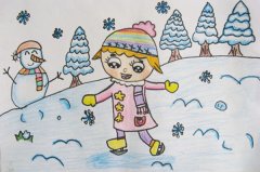 冬天的图画儿童画画大全_绘画作品欣赏