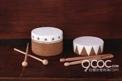 手工小制作 手工diy木质小鼓儿童玩具